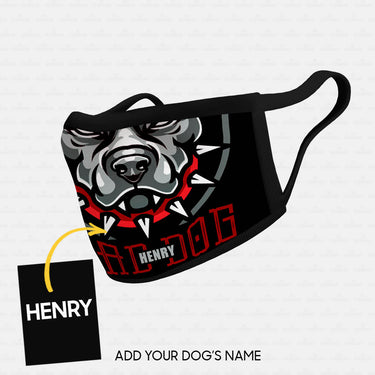 Personalized Dog Gift Idea - Bad Dog With Swag Collar Zoom In For Dog Lovers - Cloth Mask